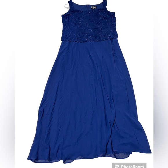 Alex Evening Blue Maxi Dress in size 18W New no/tag - Picture 5 of 5